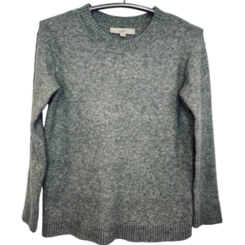 LOFT Women's Heather Gray Pullover Crewneck Sweater Size Small